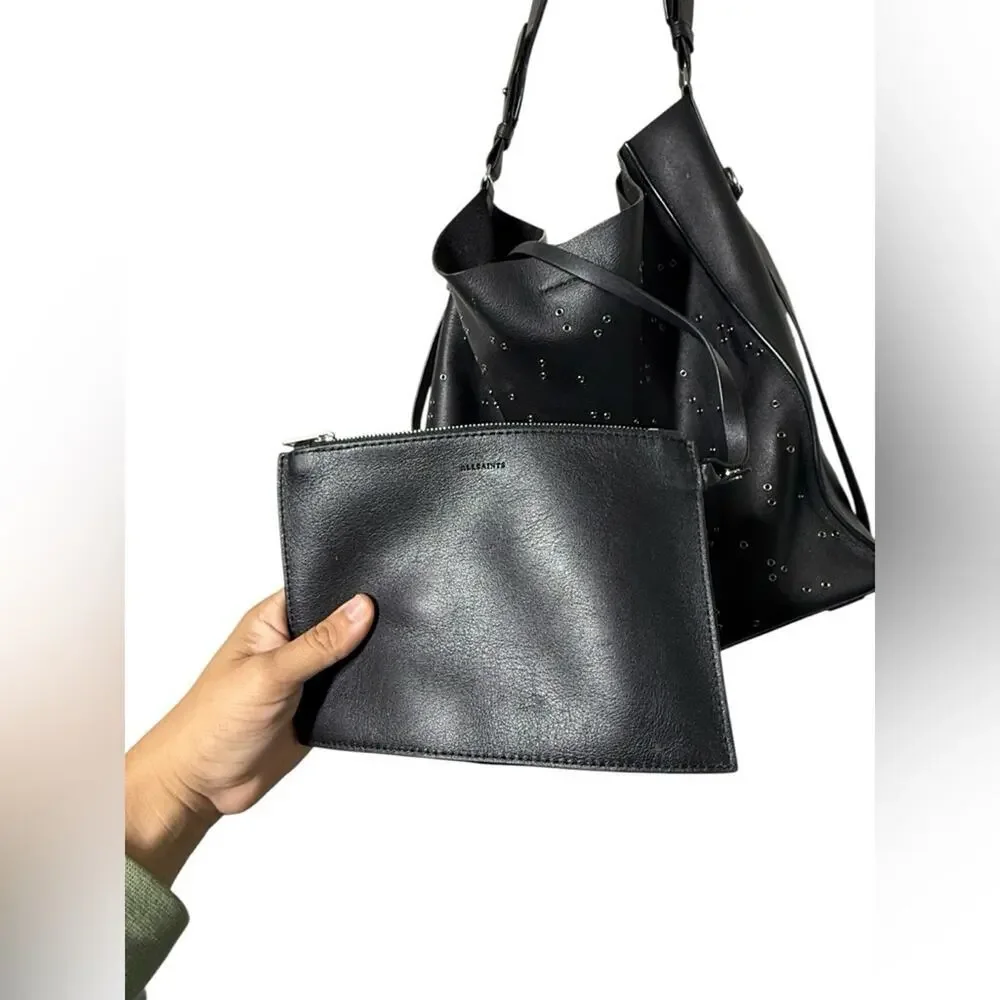 All Saints Junai North South Leather Tote